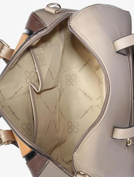 grey leatherette duffel handbag - 14797747 - Standard Image - 2