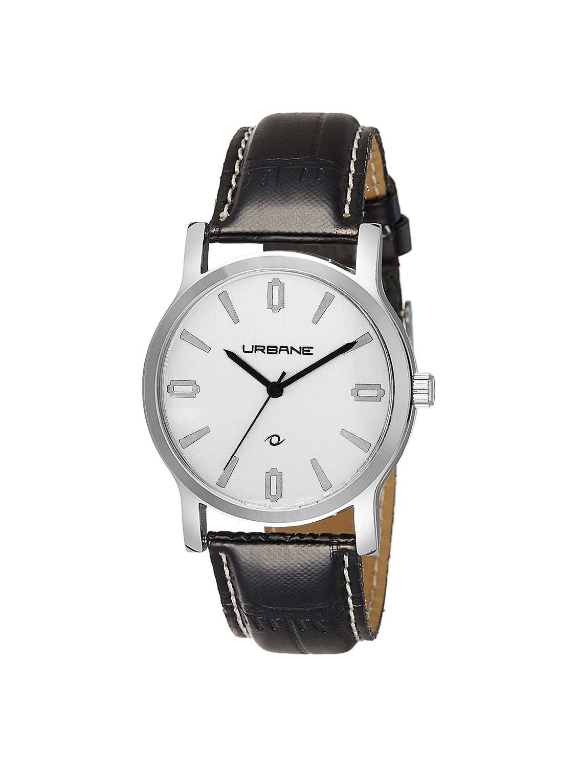 urbane by maxima silver dial watch  for men  - u-40690lagi