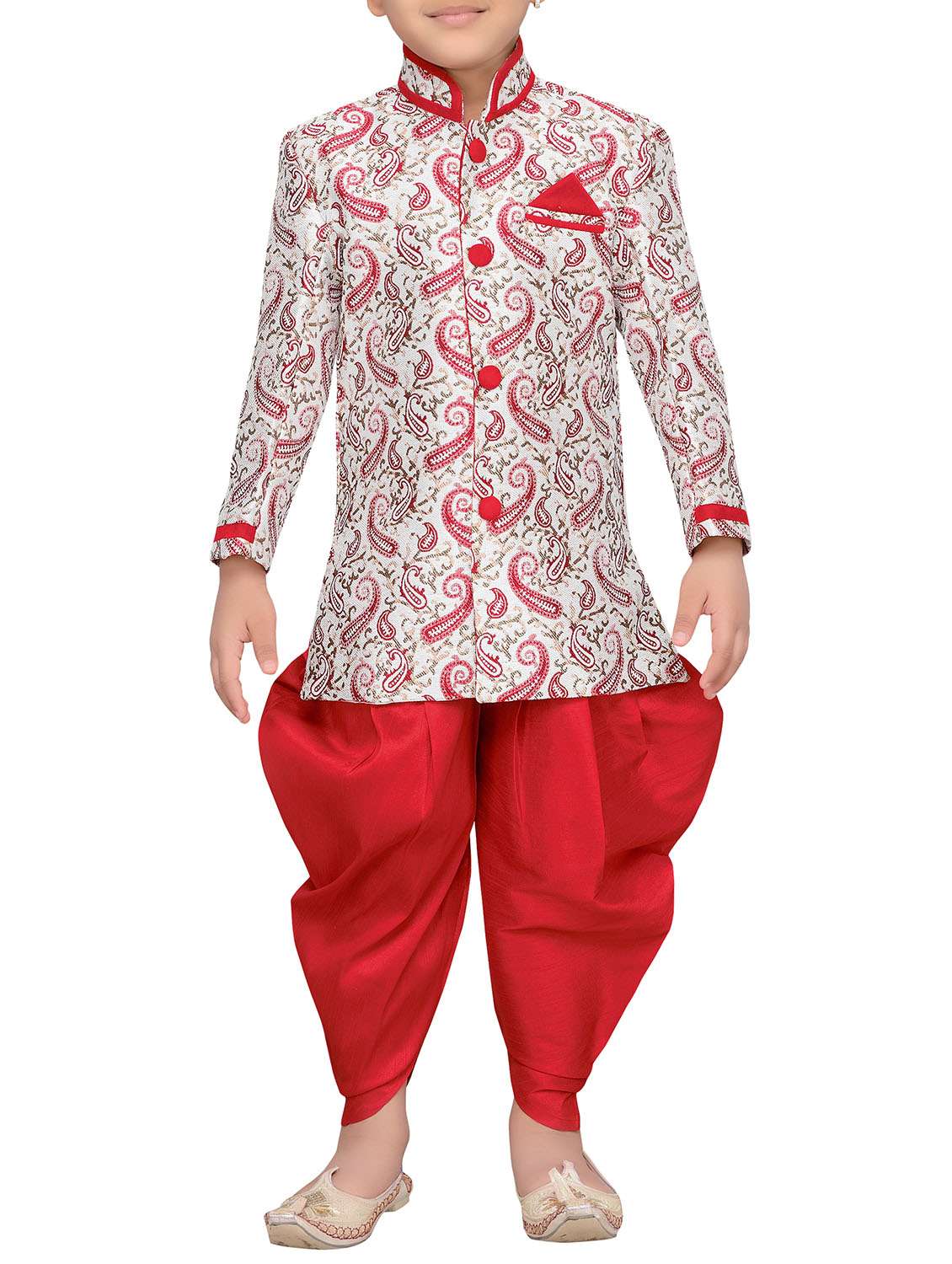red jute kurta set - 14808684 - Zoom Image - 0