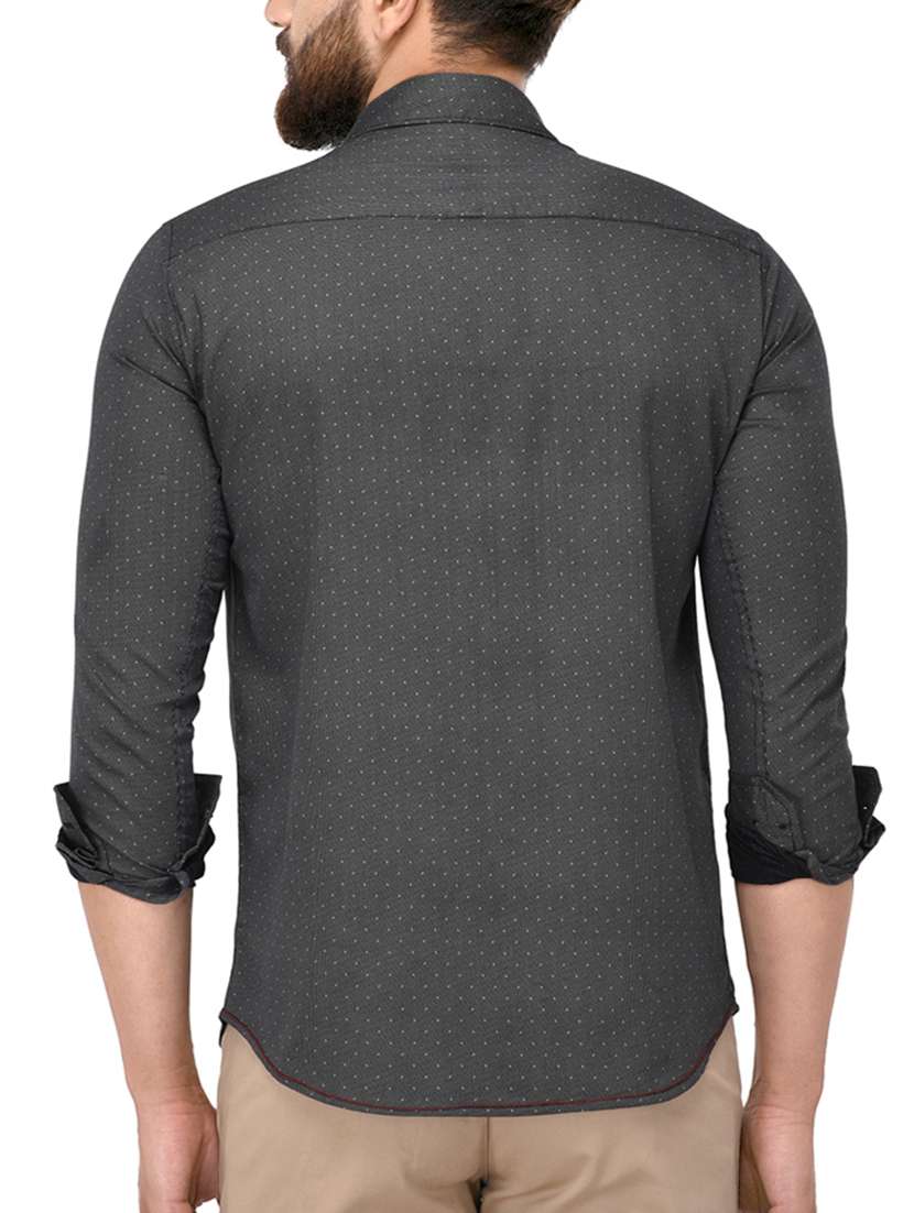 black cotton casual shirt - 14808782 - Standard Image - 2