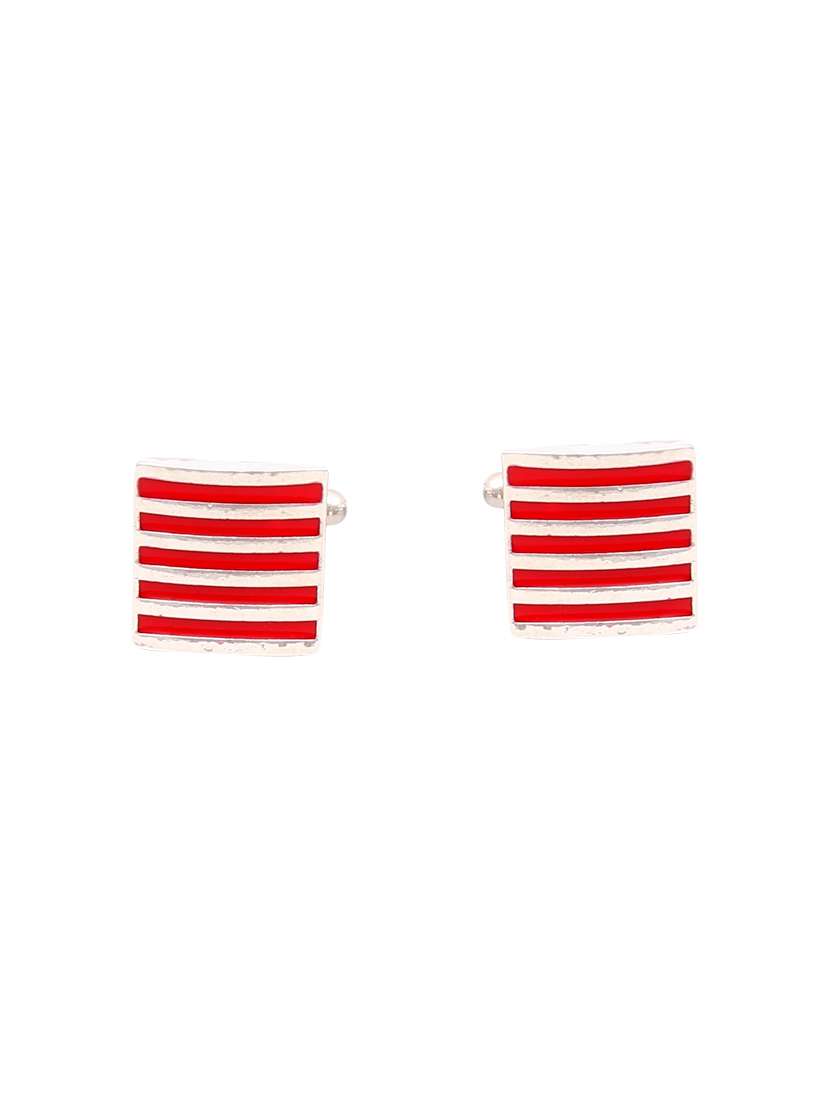red metal cufflink