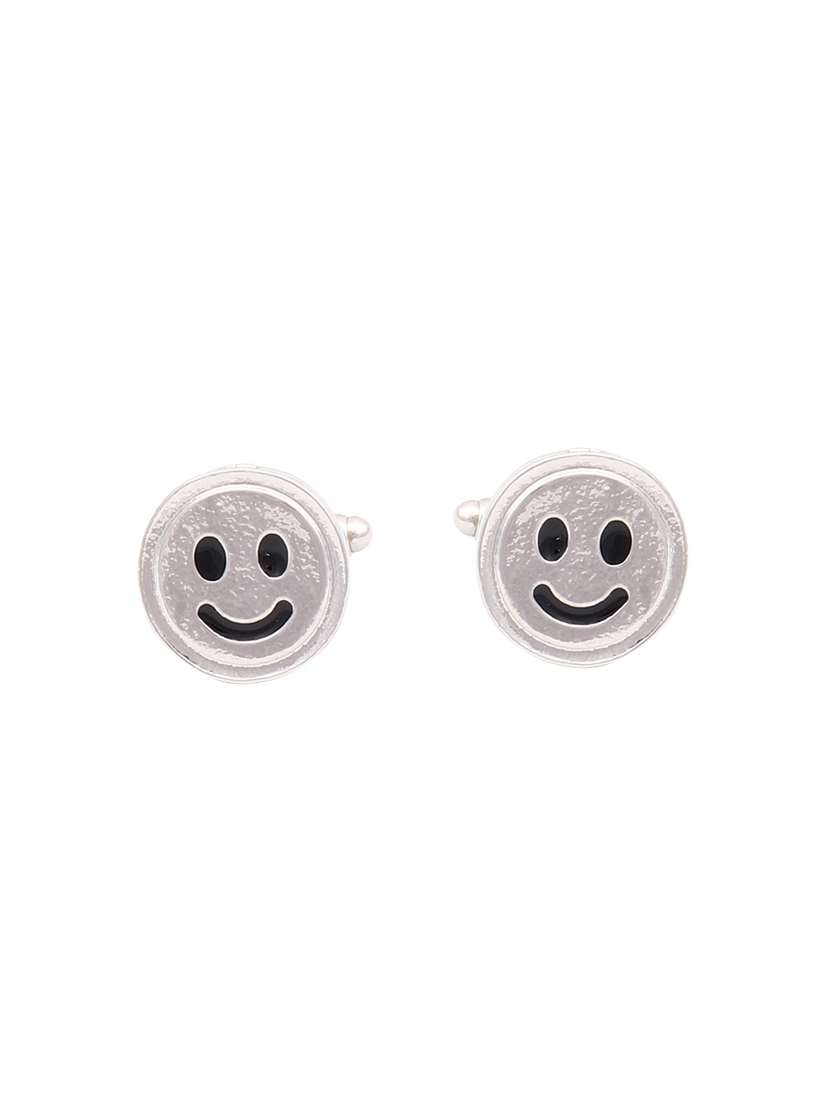 silver metal cufflink