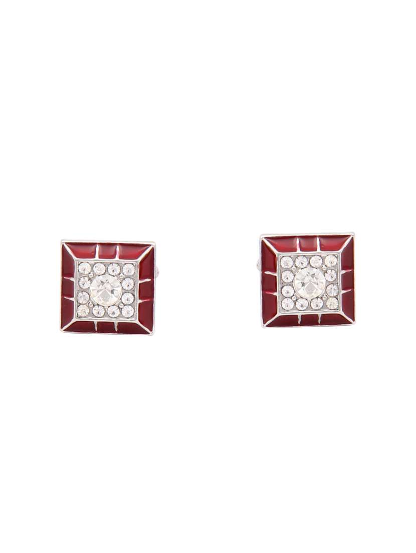 red metal cufflink