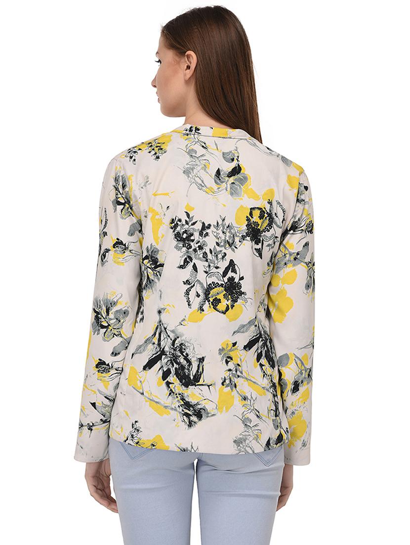yellow printed shrug - 14811700 - Standard Image - 2