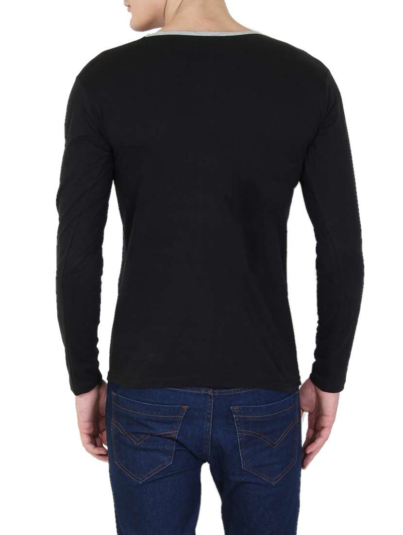 black cotton t-shirt - 14811821 - Standard Image - 2
