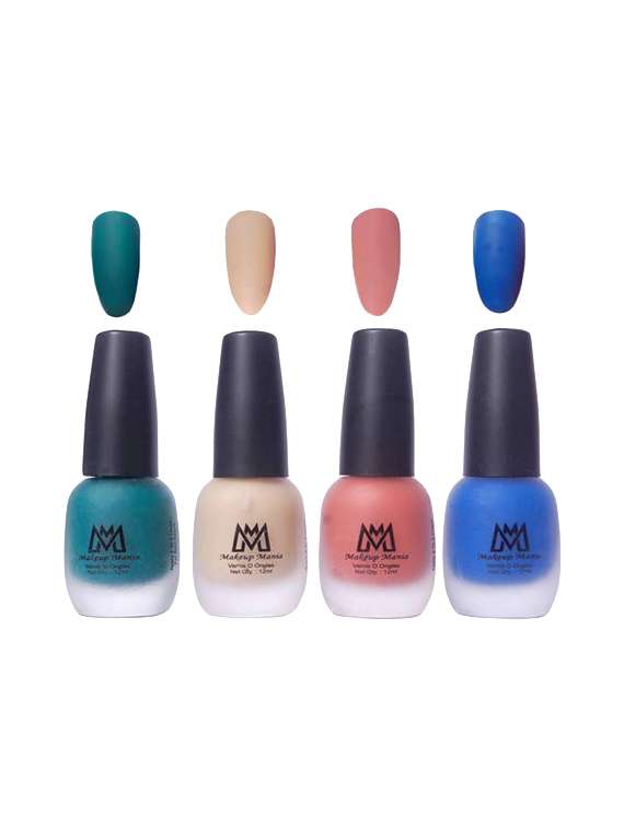 makeup mania premium nail polish, combo of 4