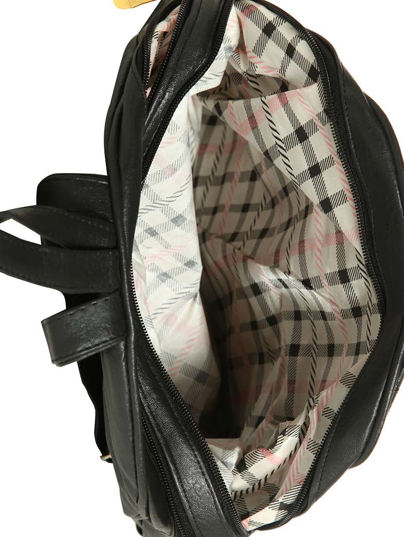 black leatherette fashion backpack - 14816505 -  Standard Image - 2