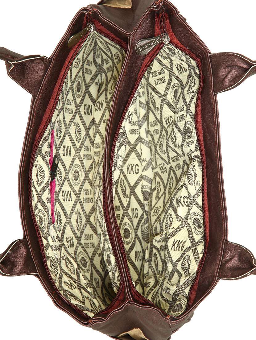 brown leatherette regular handbag - 14816515 -  Standard Image - 2