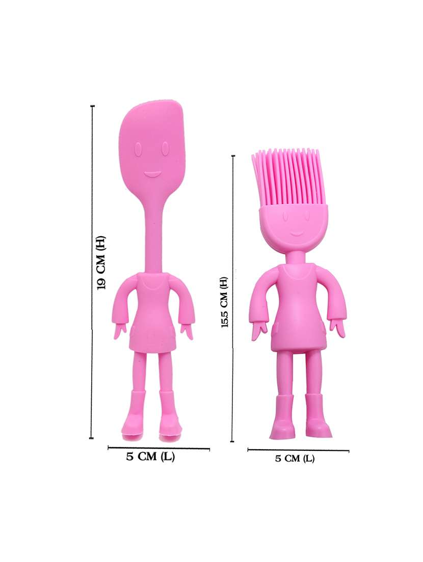 human cartoon shape pink spatula & basting brush - 14818041 -  Standard Image - 2