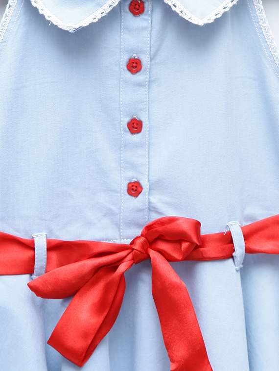 girls collared sleeveless frock - 14842325 - Standard Image - 2