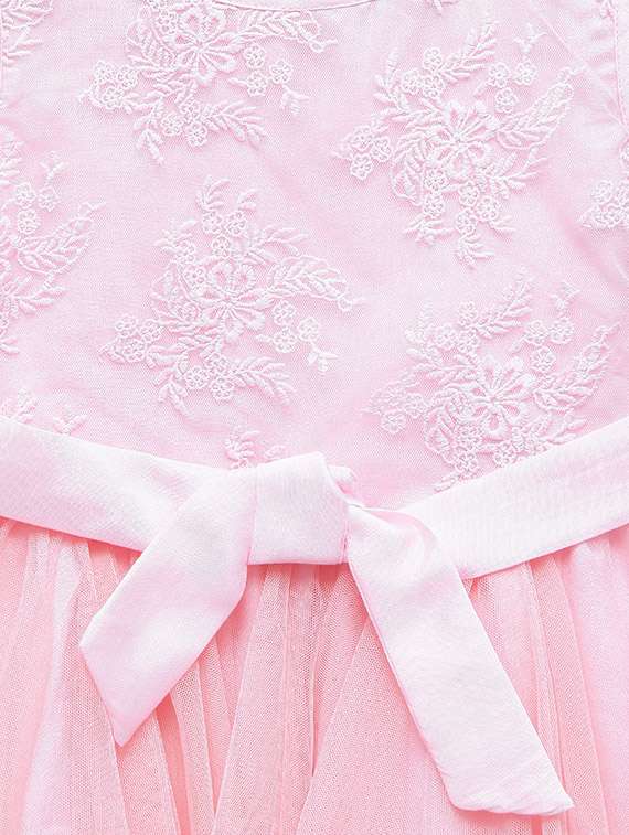 Girls Round Neck Sleeveless Frock