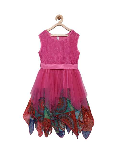 girls round neck sleeveless frock - 14842327 -  Standard Image - 0