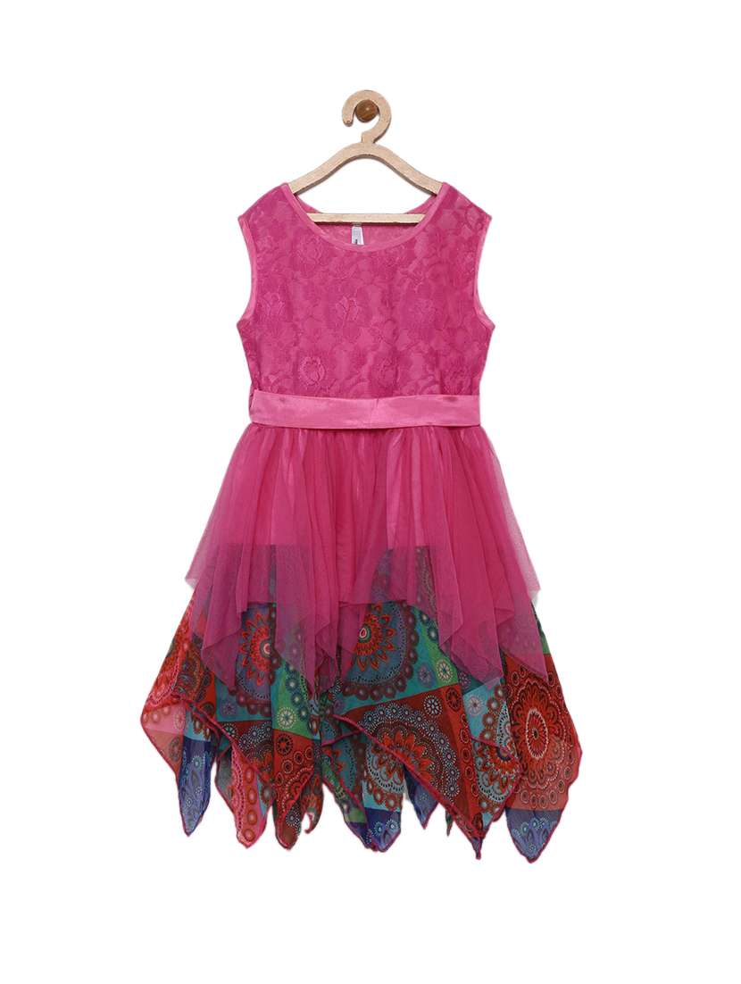 girls round neck sleeveless frock - 14842327 -  Zoom Image - 0