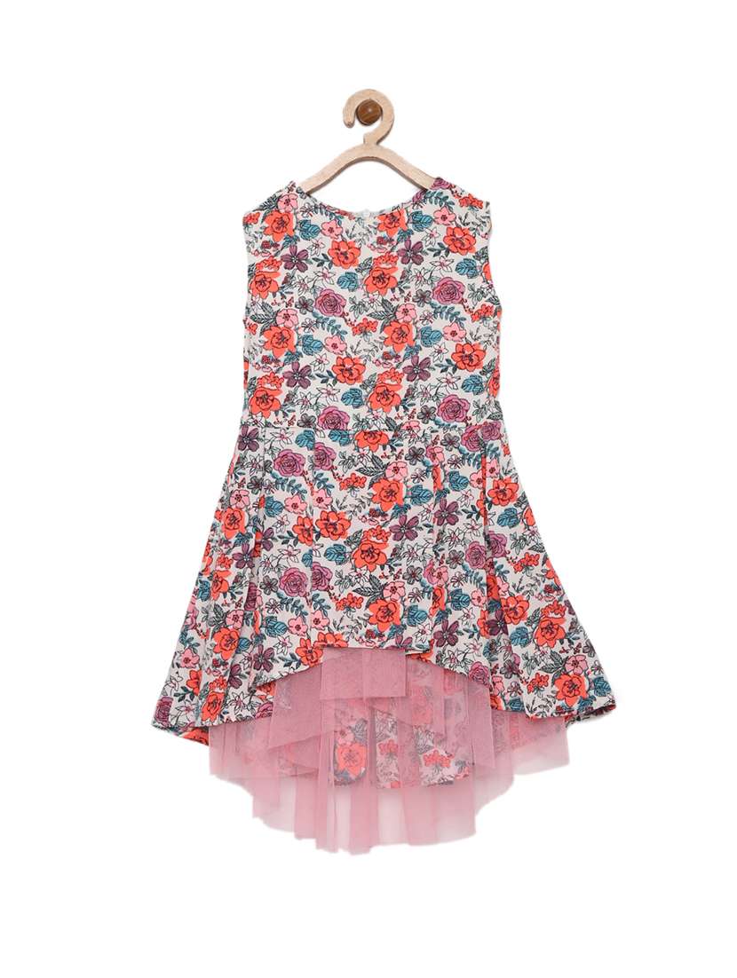 girls round neck sleeveless frock