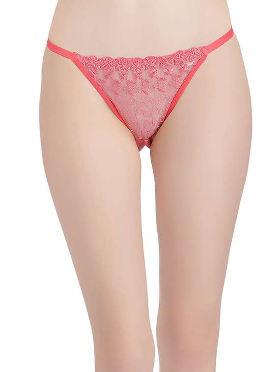 pink lacy bikini panty