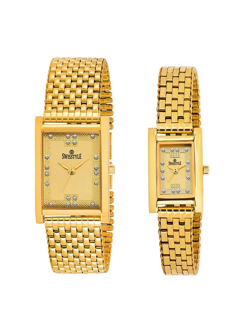 swisstyle  square dial watches for couple