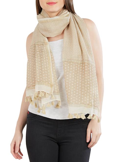 beige cotton stole - 14847701 -  Standard Image - 0