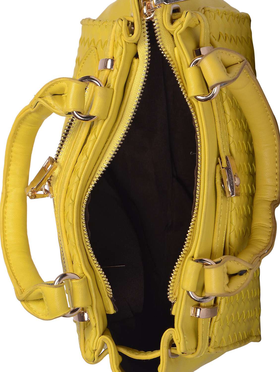 yellow leatherette  regular handbag - 14848771 -  Standard Image - 2