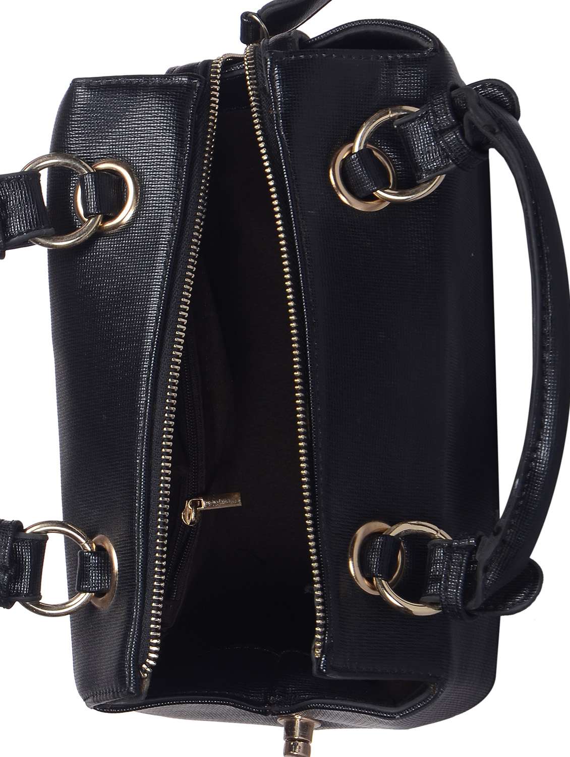 black leatherette  regular handbag - 14848773 -  Standard Image - 2