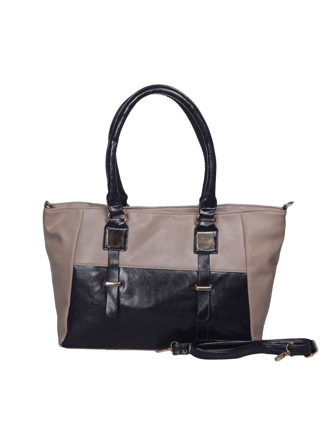 brown leatherette  regular handbag