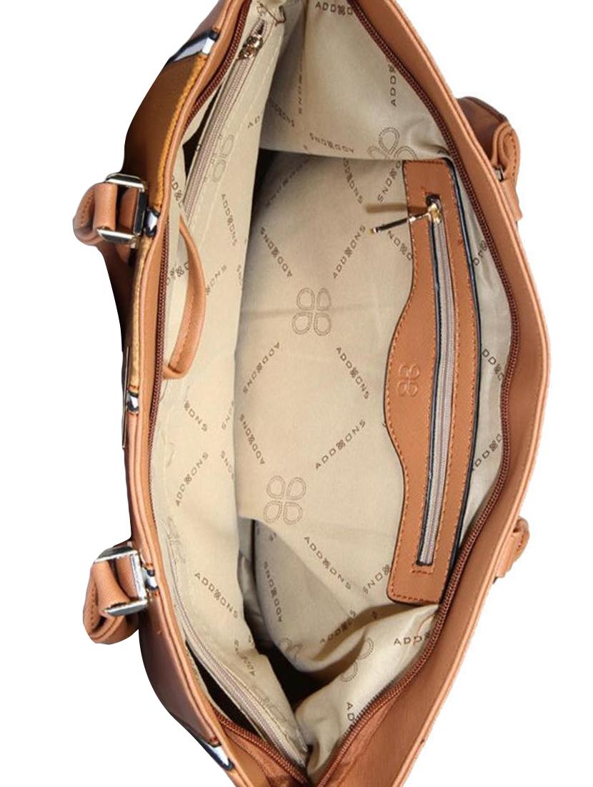tan leatherette regular handbag - 14852845 - Standard Image - 2