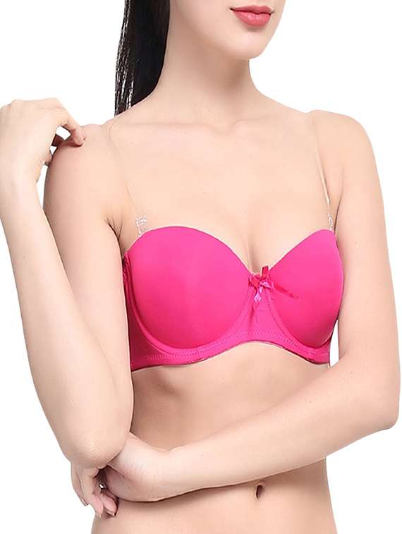 pink backless bra
