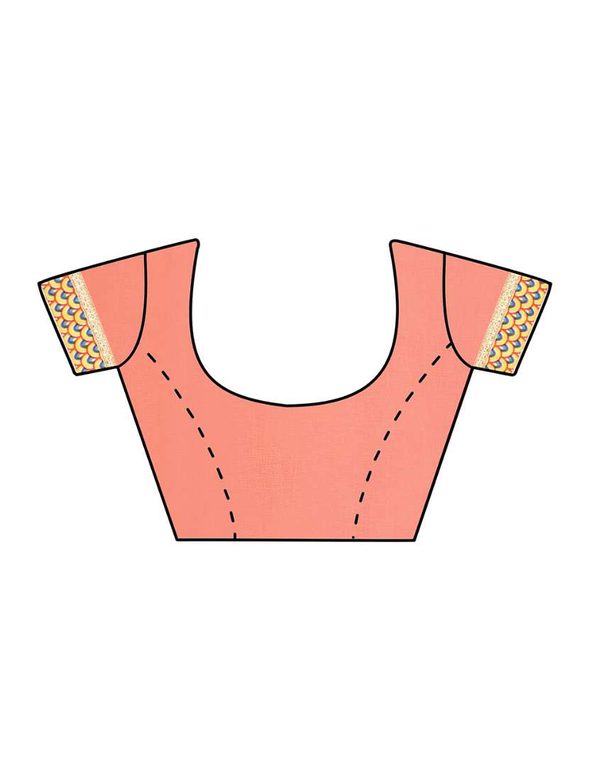 conversational bordered saree with blouse - 14853609 -  Standard Image - 2