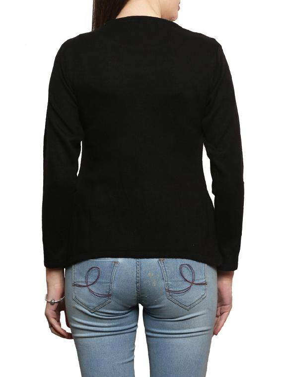 black woolen pullover - 14855557 - Standard Image - 2