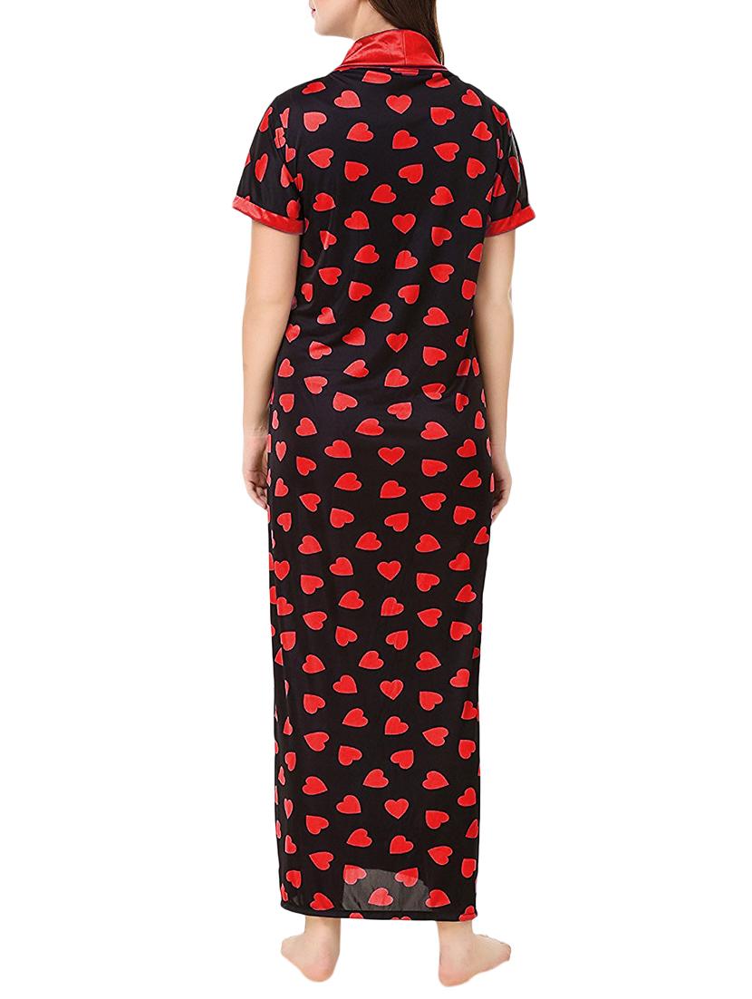 heart print sleepwear robe - 14860581 - Standard Image - 2