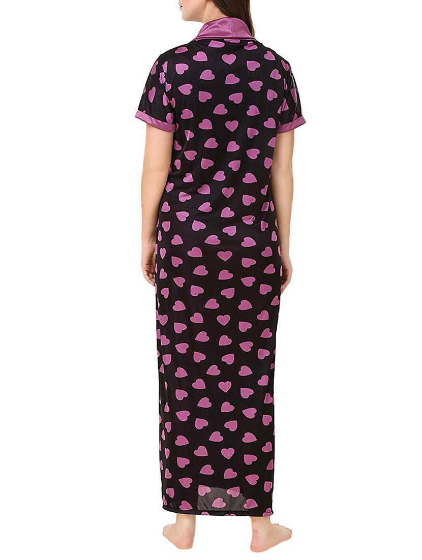 heart print sleepwear robe - 14860582 - Standard Image - 2