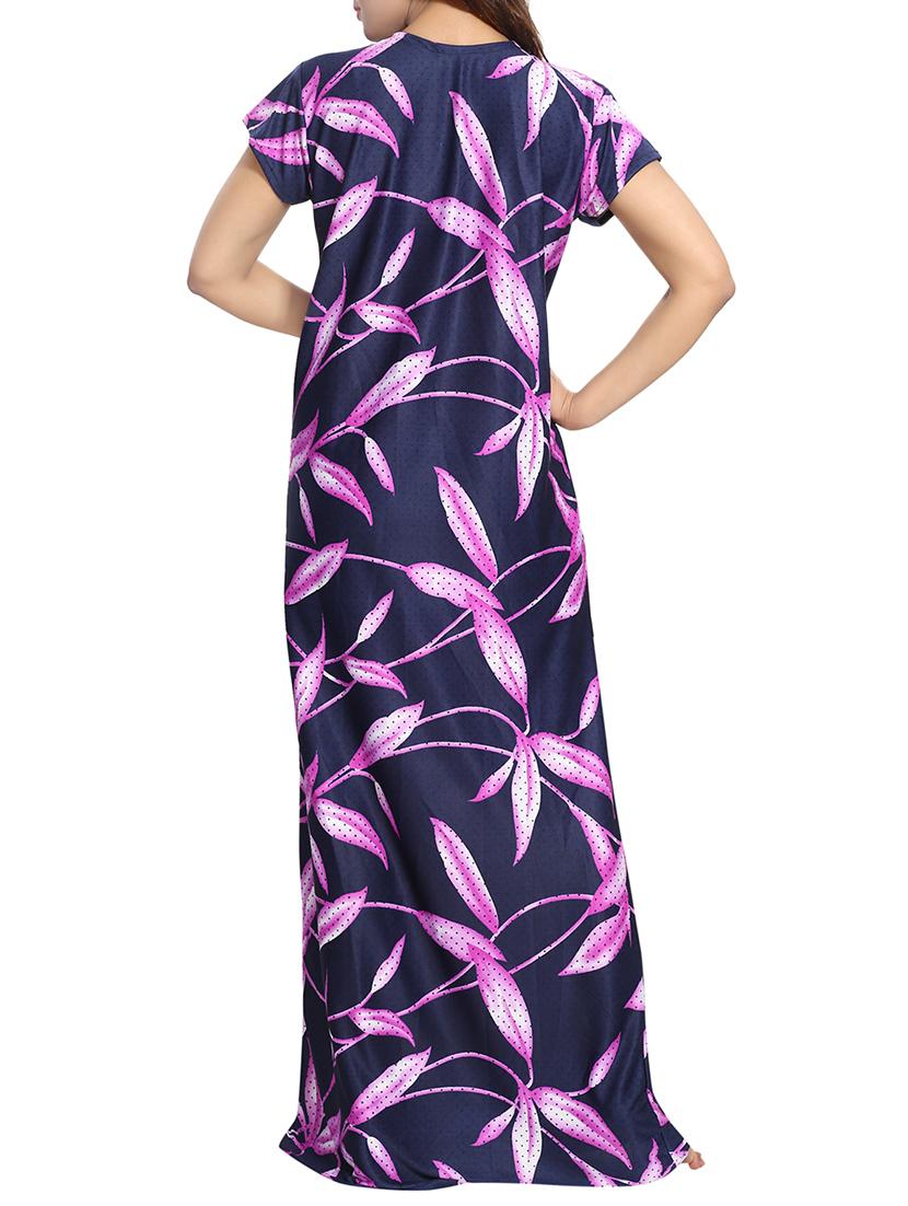 dark blue maternity wear sleepwear gown - 14860607 - Standard Image - 2