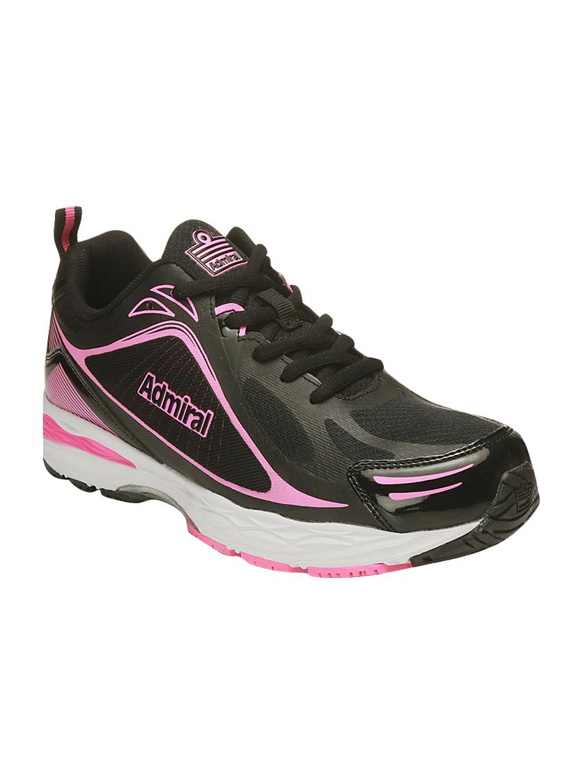 black mesh laceup sports shoes