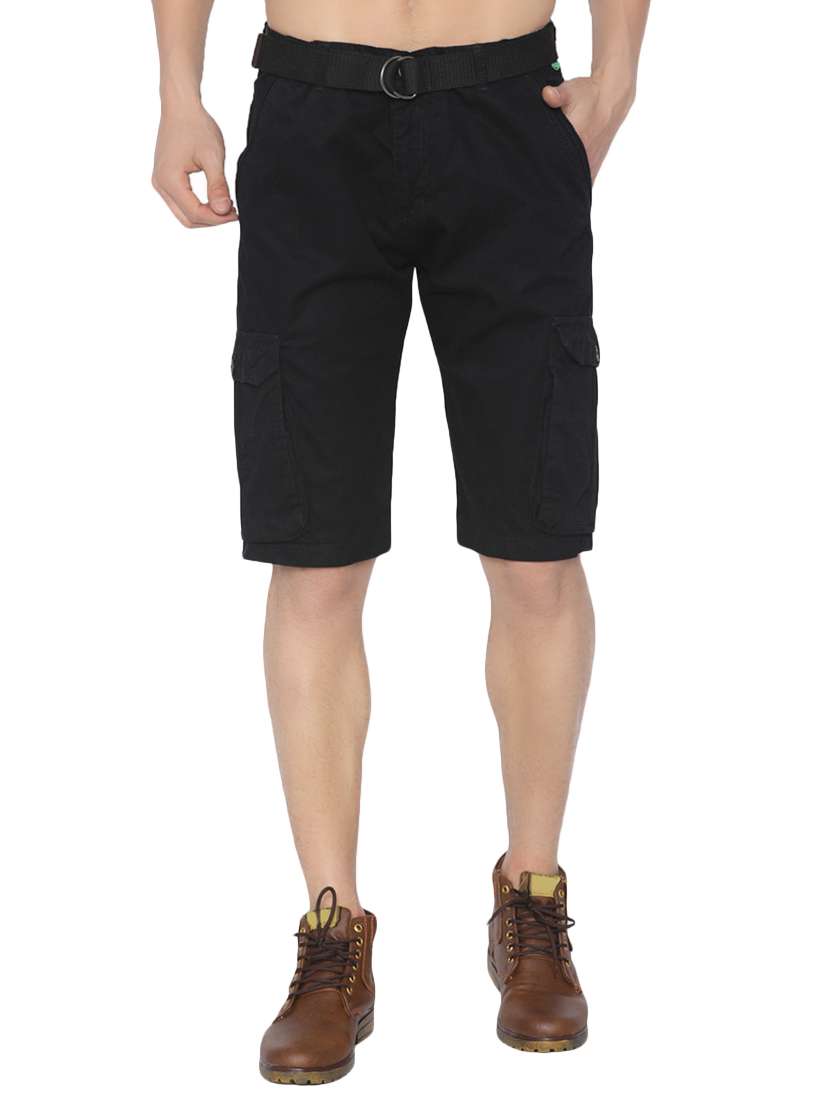 black cotton shorts