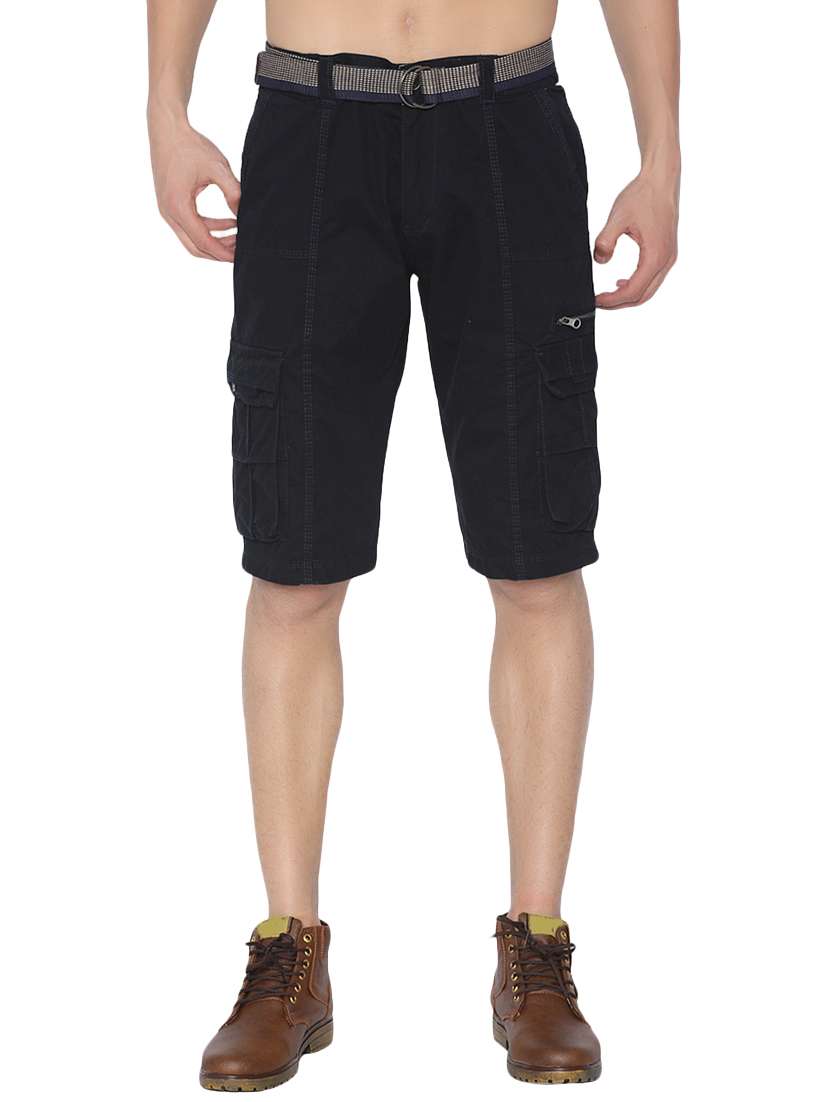 navy blue cotton shorts