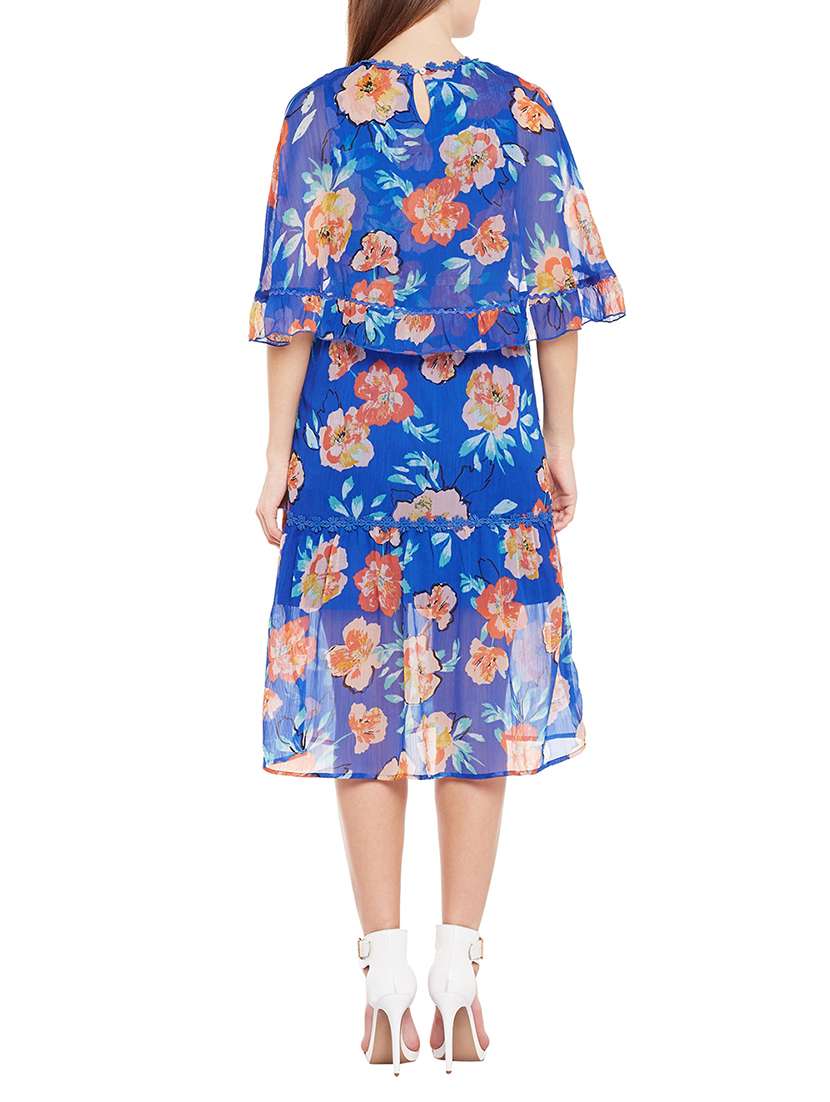 blue printed layered dress - 14867919 -  Standard Image - 2