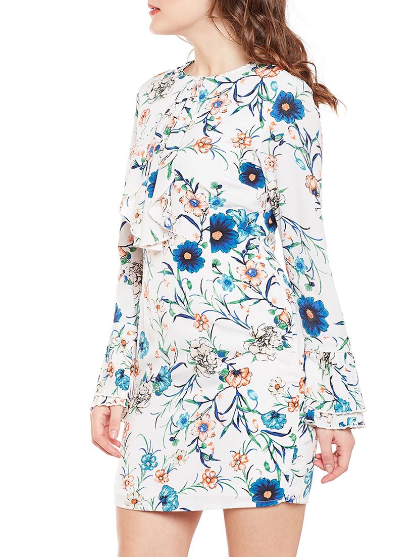 white printed sheath dress - 14867920 - Standard Image - 2