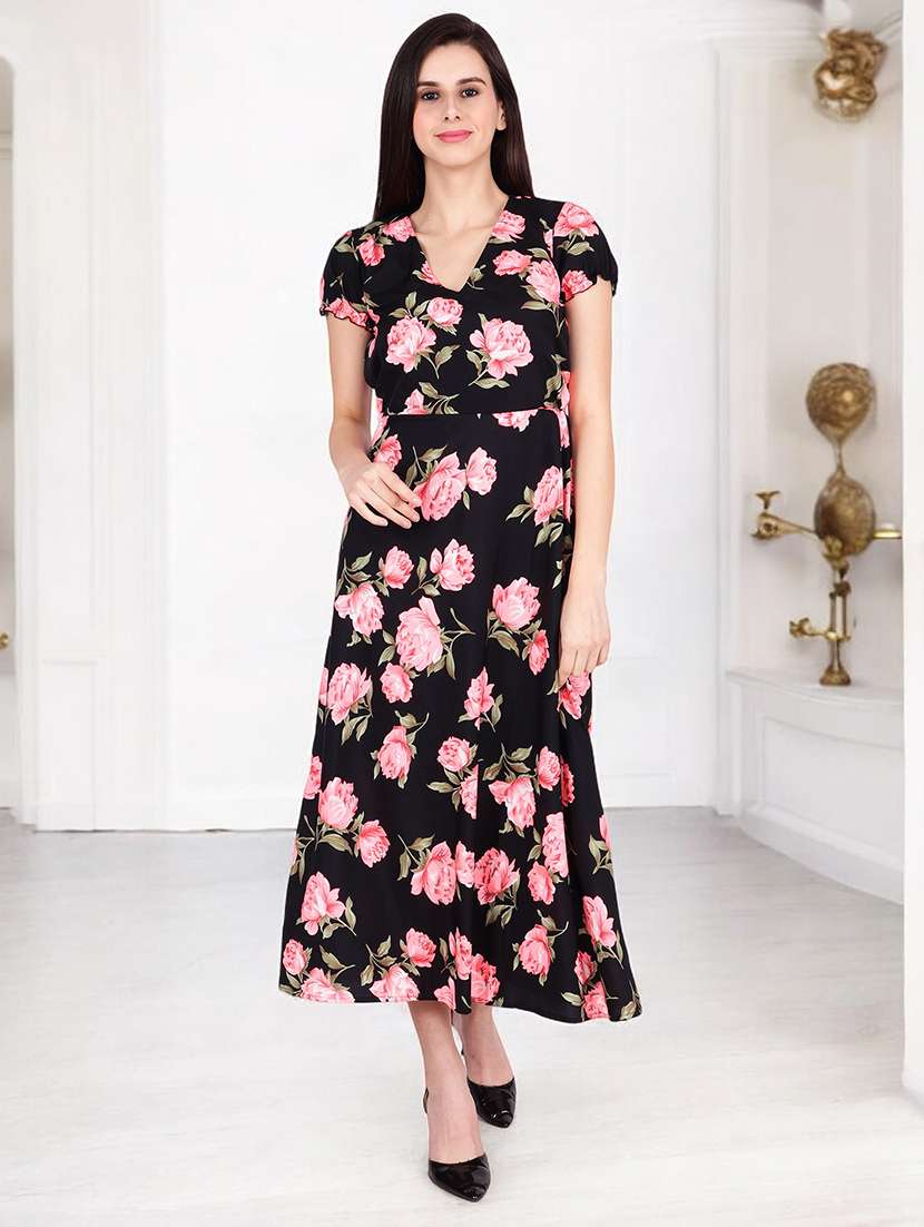 women's fit & flare floral dress