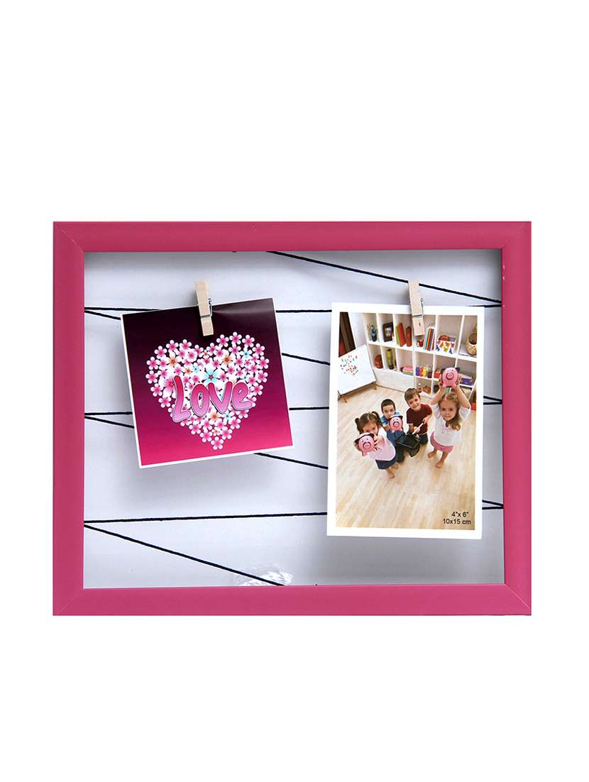 pink outline collage photo frame (2 photos)