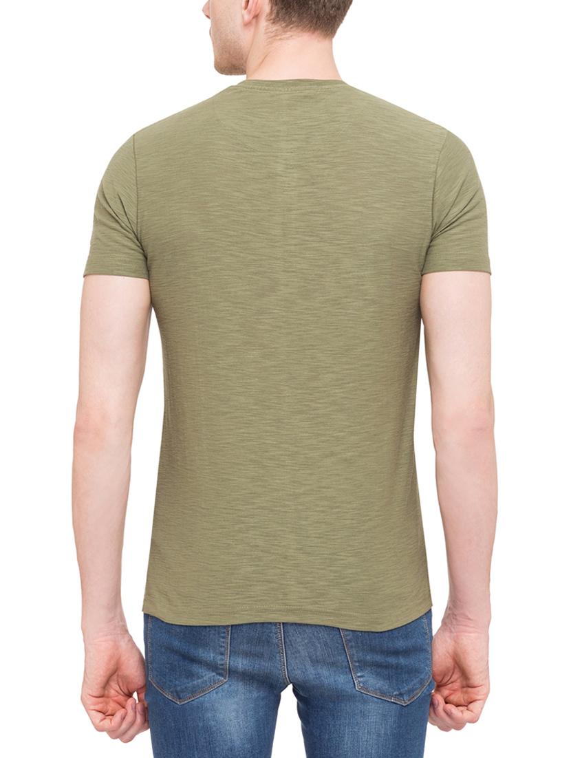 olive green melange t-shirt - 14869472 - Standard Image - 2