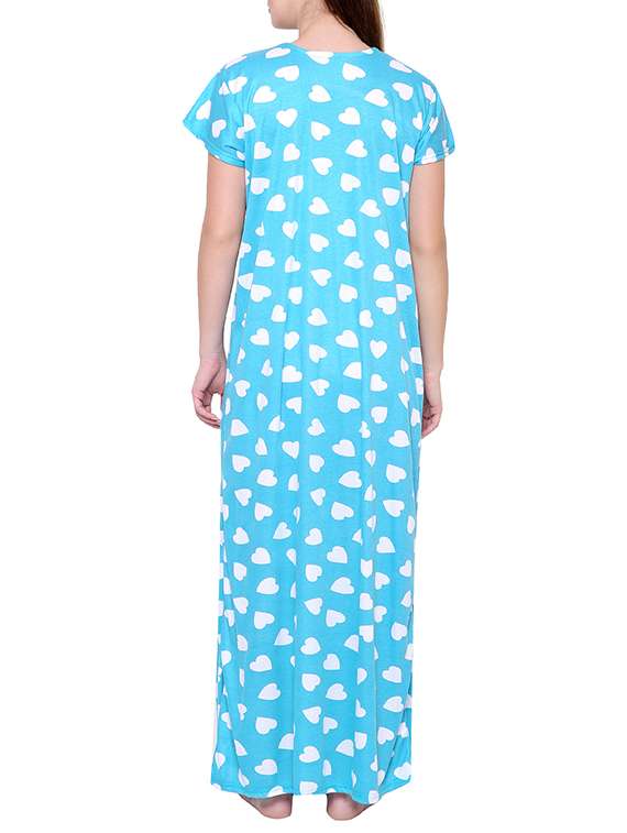 blue hosiery nightwear gown - 14870731 -  Standard Image - 2