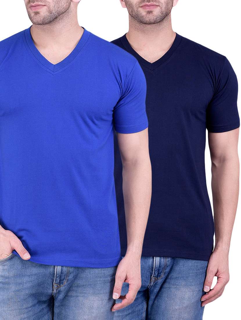 multi colored cotton combos t-shirt (set of 2)
