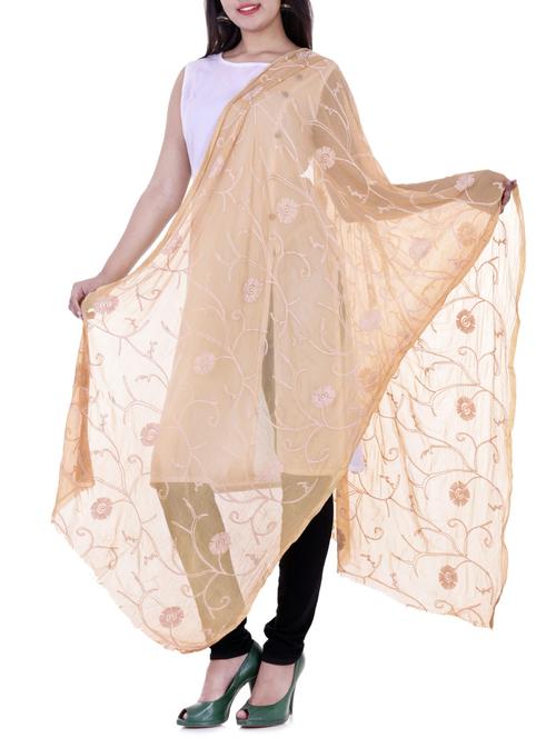 yellow chiffon dupatta - 14876832 - Standard Image - 0