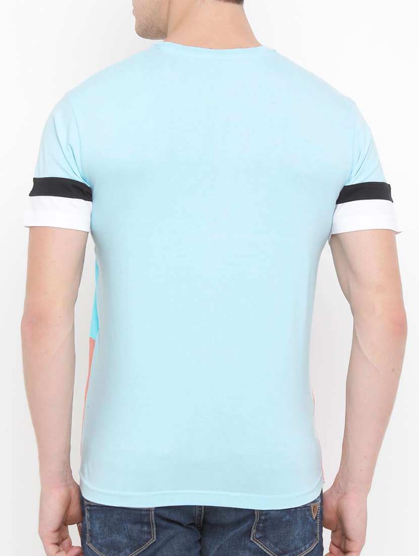 multi colored cotton color block t-shirt - 14882325 -  Standard Image - 2