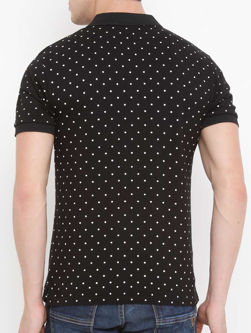 black cotton all over print tshirt - 14882330 -  Standard Image - 2