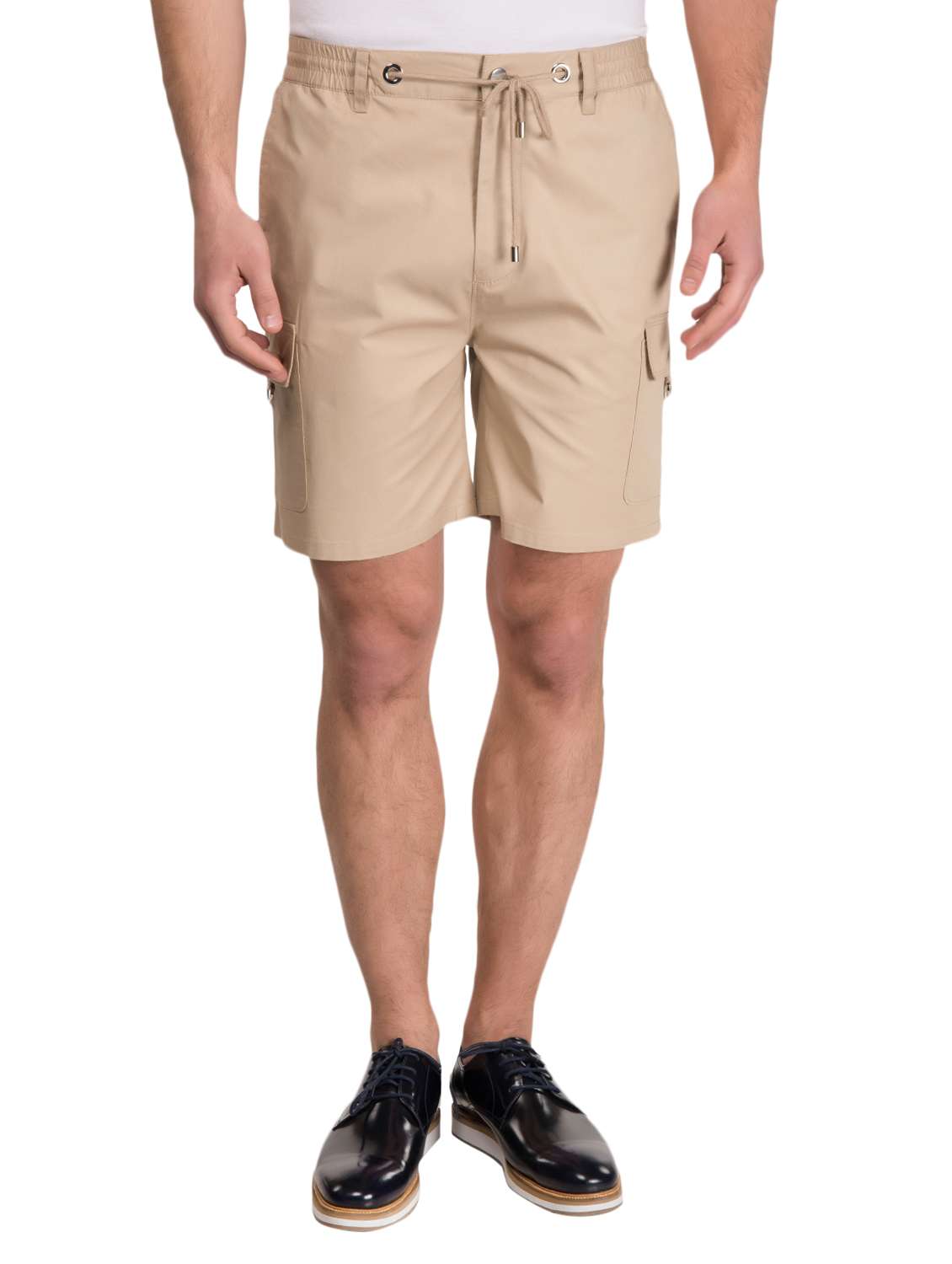 beige cotton shorts
