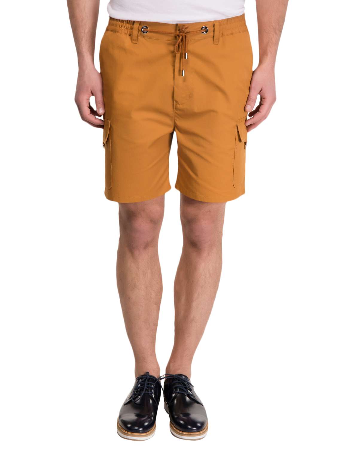 mustard cotton shorts