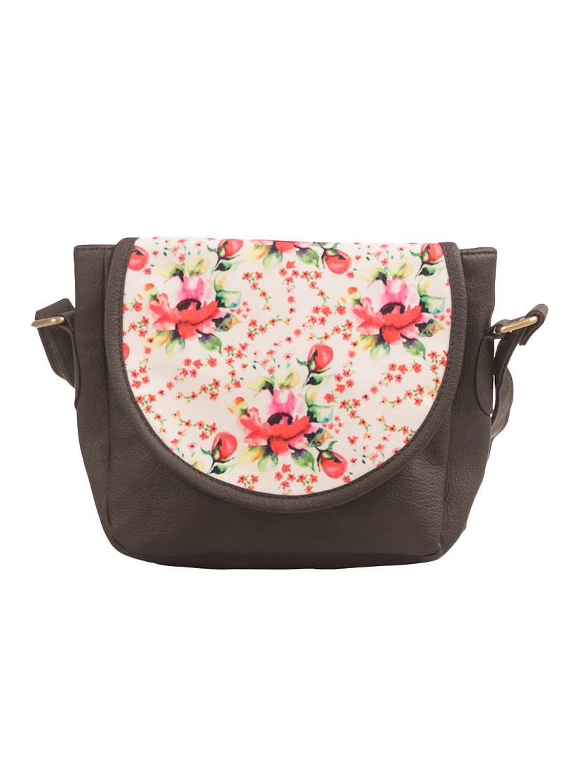 multi colored leatherette regular sling bag - 14888021 -  Zoom Image - 0