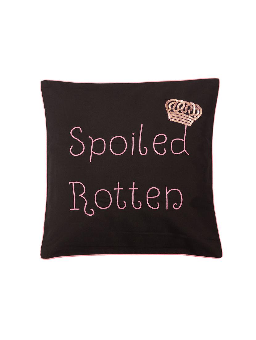spoiled rotten black cushion cover - 14888025 - Zoom Image - 0