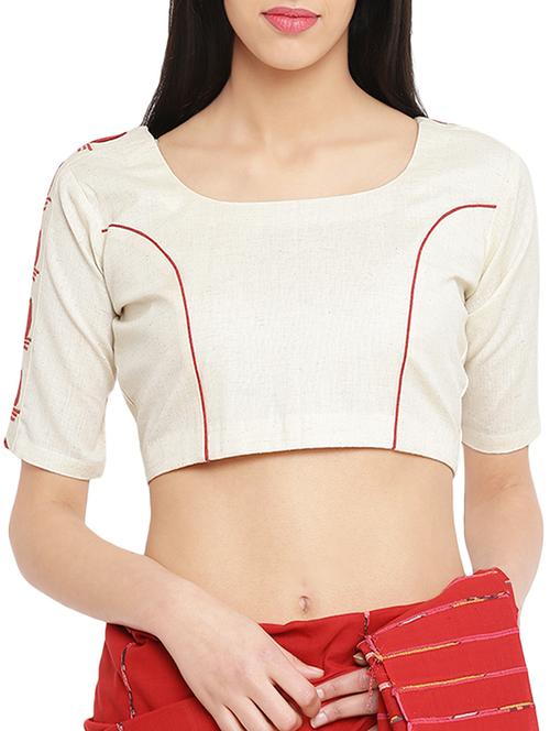 white solid short sleeve blouse - 14890505 - Standard Image - 0