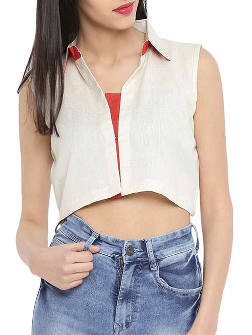 white solid summer jacket - 14890511 -  Standard Image - 0